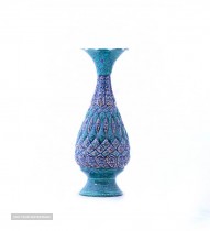 Enameled rocket style vase for export